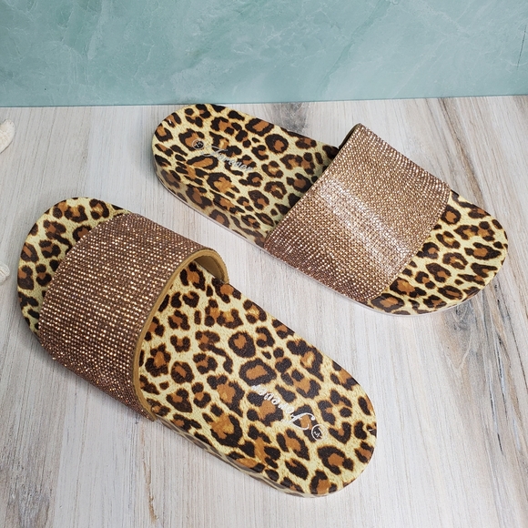 New Snake Sparkle Slide Sandals - Picture 3 of 7